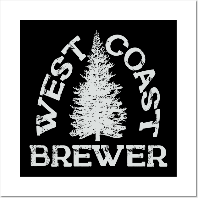 West Coast Brewer in White Wall Art by Magnetar